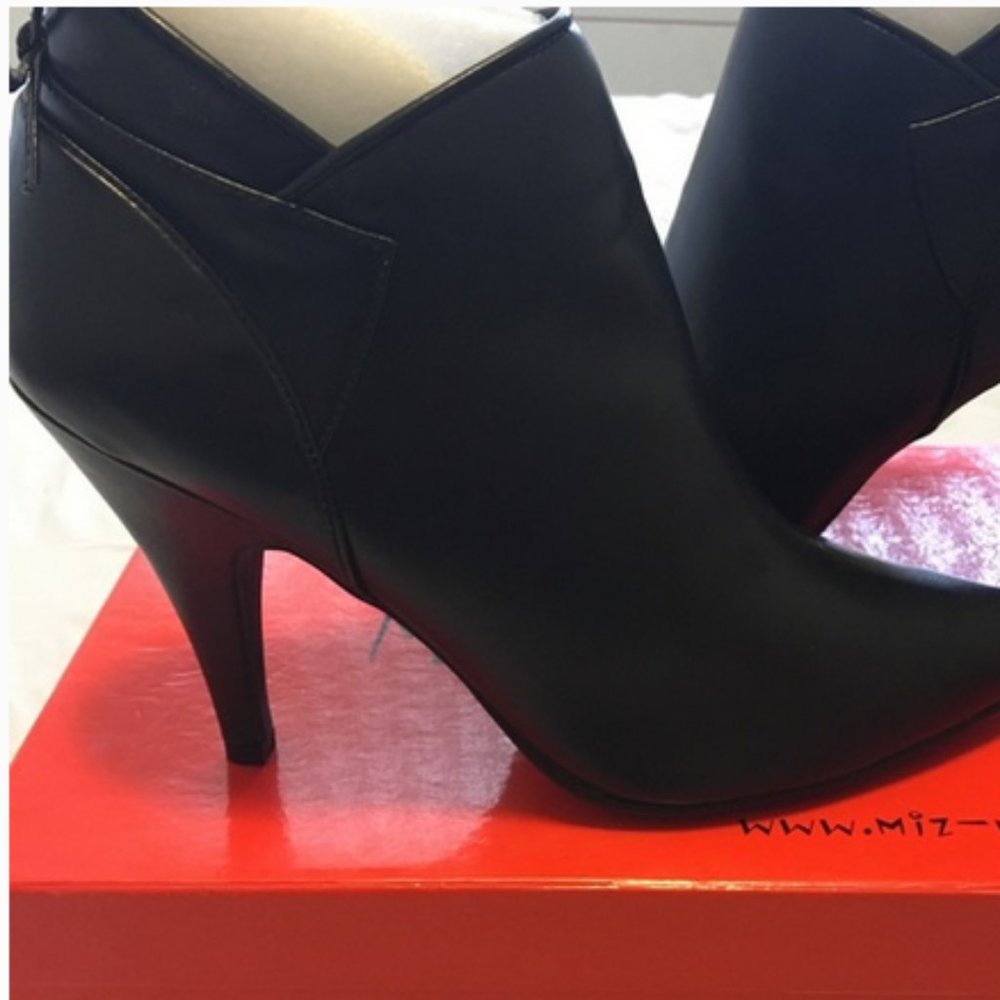 Price Firm: Pierre Dumas Black Booties with Bow